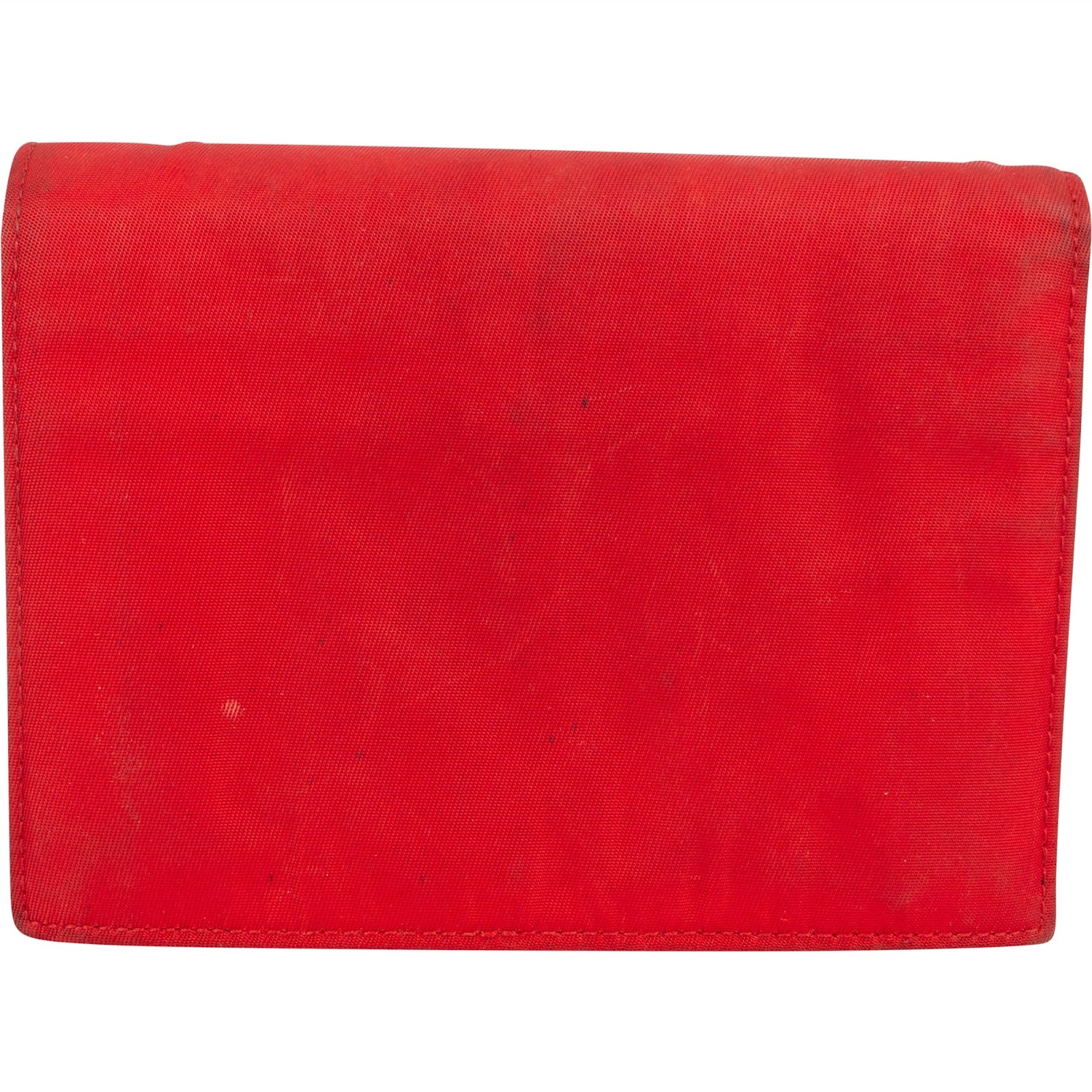 Prada Red Nylon Triangle Wallet - vintageandkickz