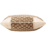 Gucci Monogram GG Canvas Web Detail Hobo Shoulder Bag