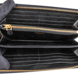Prada Saffiano Metal Leather Zip Around Wallet