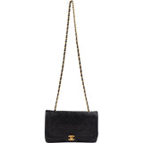 Chanel Quilted Lambskin 24K Gold Single Flap Crossbody Bag