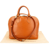 Louis Vuitton Cognac Epi Leather Alma PM Handbag