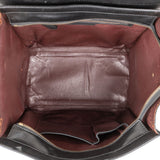 Céline Smooth Black Leather Luggage Handbag