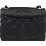 Chanel Quilted Satin Single Flap Crossbody Bag - vintageandkickz