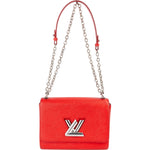 [🔄️B08 / F34] Louis Vuitton Red Epi Leather Twist MM Crossbody Bag - vintageandkickz