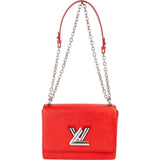 [🔄️B08 / F34] Louis Vuitton Red Epi Leather Twist MM Crossbody Bag - vintageandkickz