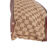 Gucci Monogram GG Canvas Woven Handle Babouska Tote Shoulder Bag