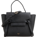 Celine Black Leather Grained Calfskin Belt Handbag