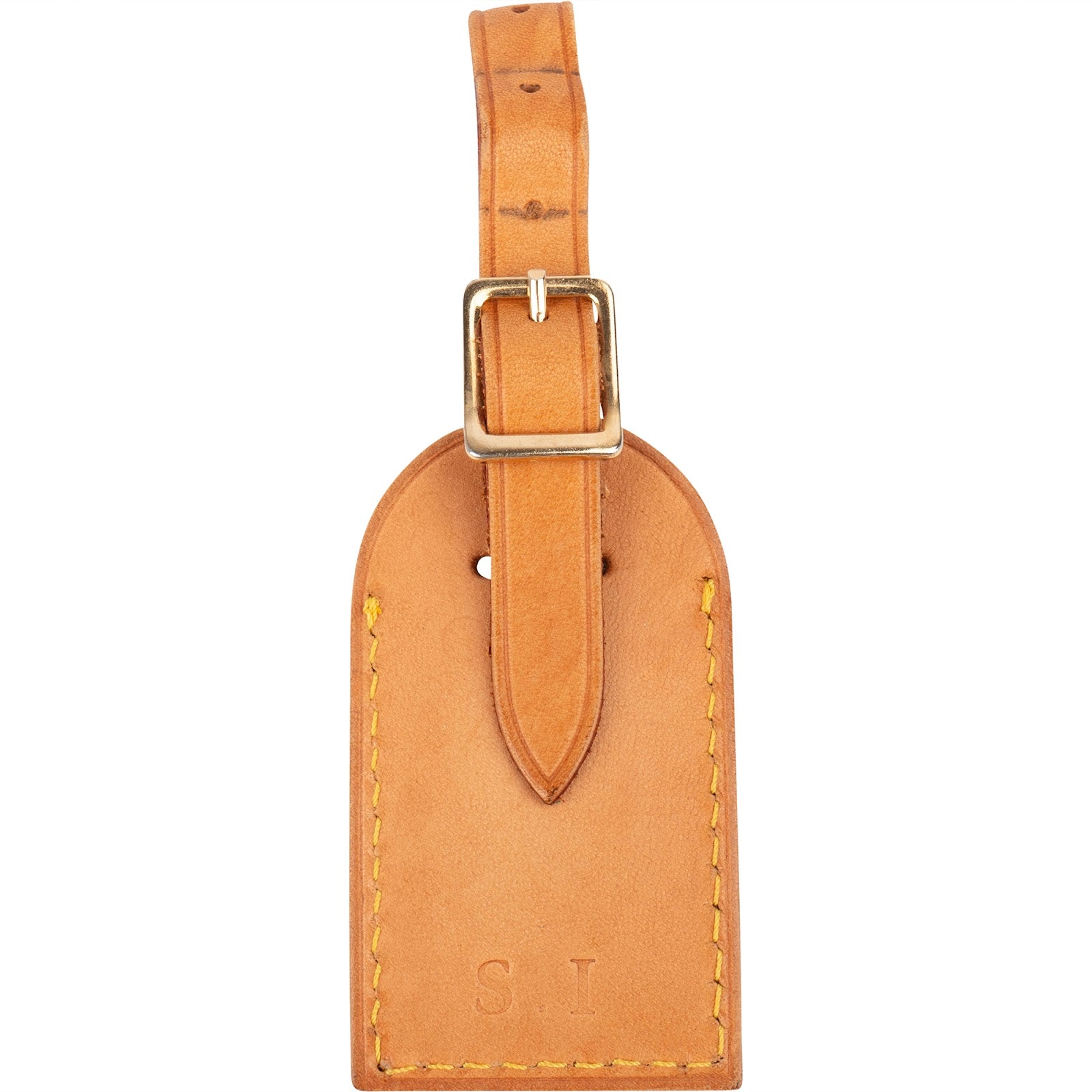 [🔄️B10 / F41] Louis Vuitton Vachetta Leather Luggage Tag - vintageandkickz
