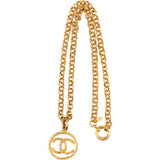 Chanel Twisted CC Medallion Golden 1993 Chain Necklace (72)