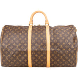 Louis Vuitton Monogram Canvas Keepall 55 Bandoulière Travel Bag