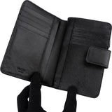Prada Black Saffiano Leather Small Compact Wallet