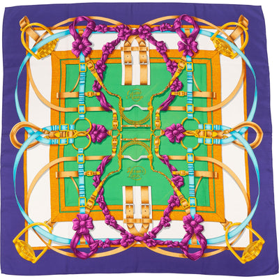 Hermès Grand Manège Silk Carre 90 Scarf Tuch - vintageandkickz