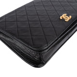 Chanel Quilted Lambskin CC Single Flap Shoulder Bag