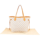 Louis Vuitton Monogram Damier Azur Canvas Neverfull MM Shoulder Bag