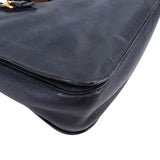Miu Miu Blue Vitello Leather Tote Handbag