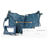 Balenciaga Blue Leather Classic Hip Crossbody Bag
