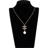 Chanel CC Pearl Drop Necklace