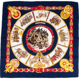 Hermès Chevaux de Trait Silk 90 Scarf Tuch