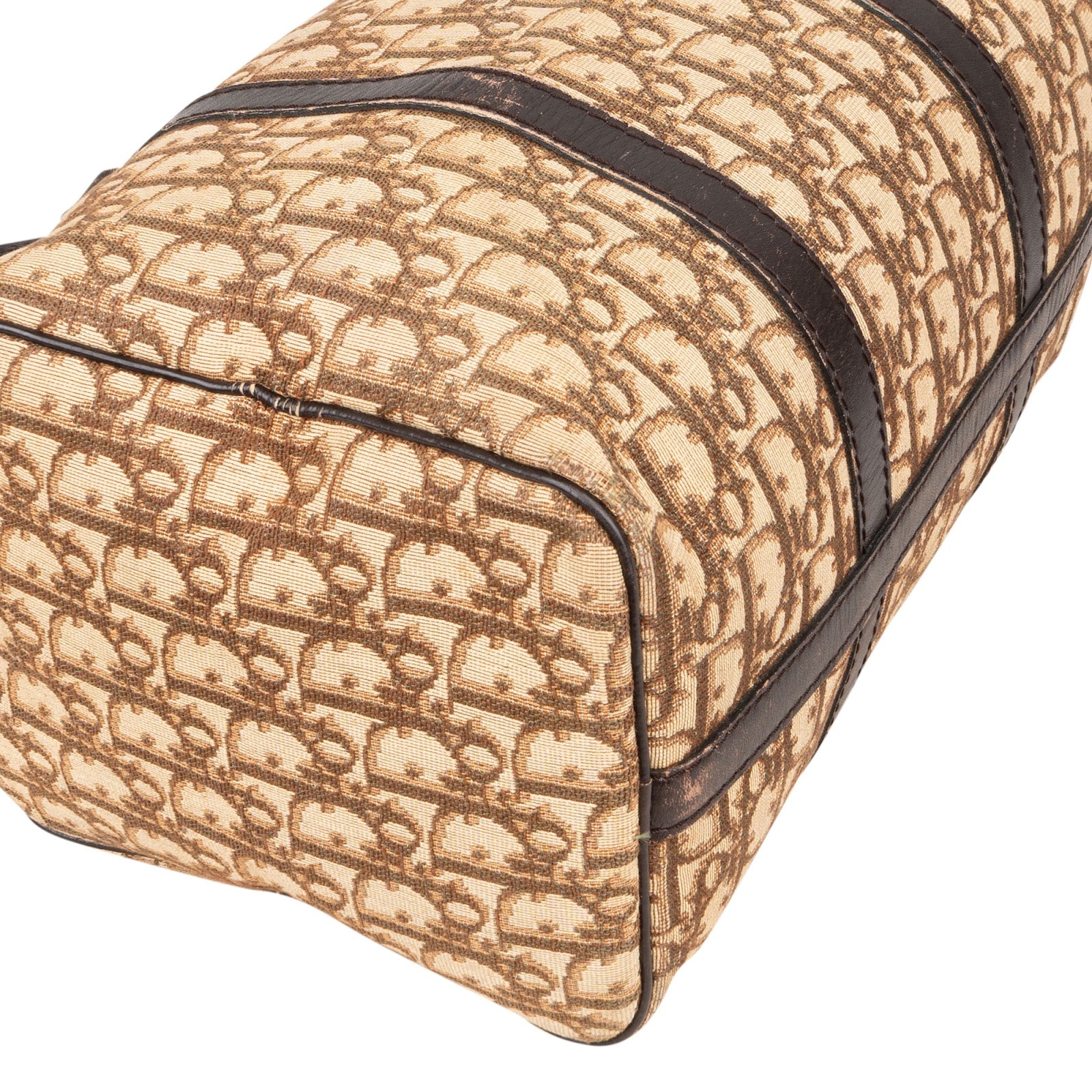 [🔄️B09 / F22] Christian Dior Monogram Trotter Canvas Boston Bag Handbag - vintageandkickz