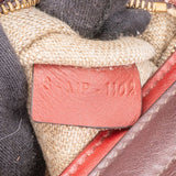 Celine Bicolor Leather Canvas Trapeze Handbag