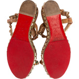 Christian Louboutin Multicolor Braided Studded Cataclou Sandals (35)