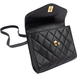 Chanel Quilted Lambskin 24K Gold Single Flap Crossbody Bag