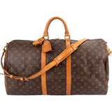 Louis Vuitton Monogram Canvas Keepall 55 Bandoulière Travel Bag