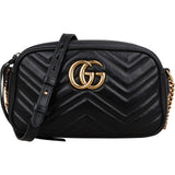 Gucci Chevron Matelassé Leather GG Marmont Camera Crossbody Bag