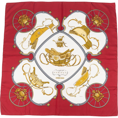 Hermès Springs Silk Carre 90 Scarf Tuch