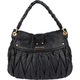 Miu Miu Matelassé Nappa Leather Coffer Hobo City Shoulder Bag