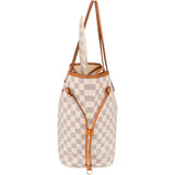 Louis Vuitton Monogram Damier Azur Canvas Neverfull MM Shoulder Bag