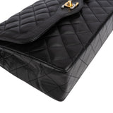 Chanel Quilted Lambskin Bicolor Double Flap Shoulder Bag