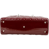 Christian Dior Quilted Patent Leather Lady Dior Handbag - vintageandkickz
