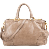 Prada Vitello Shine Leather Bauletto Handbag