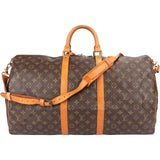 Louis Vuitton Monogram Canvas Keepall 55 Bandoulière Travel Bag