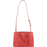 Prada Rouge Saffiano Leather Galleria Handbag