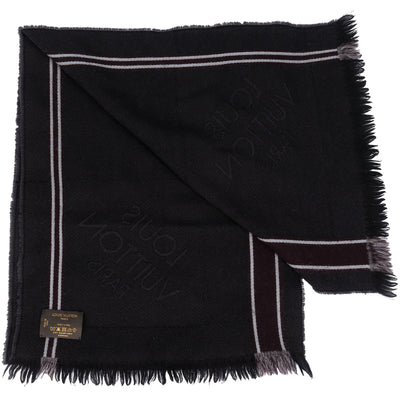 Louis Vuitton Wool Monogram Écharpe Schal Scarf - vintageandkickz