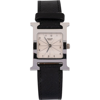 Hermès Silver Tone Heure H Women Watch HH1.210