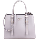 Prada Saffiano Leather Cuir Tote Double Handbag
