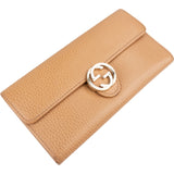 Gucci Pebbled Leather Interlocking GG Wallet