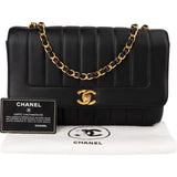 Chanel Vertical Quilted Lambskin 24K Gold Single Flap Crossbody Bag