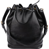 Louis Vuitton Noir Epi Leather Sac Noé Grande Shoulder Bag