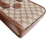 Gucci Monogram GG Supreme Interlocking G Mini Paperbag Crossbody Handbagag