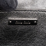 Miu Miu Metallic Silver Matelassé Nappa Leather Crystal Small Crossbody Bag