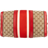 Gucci Monogram GG Canvas Vintage Web Boston Handbag