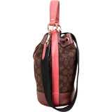 Coach Monogram Demi Bucket in Signature Stripe Handbag