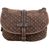 Louis Vuitton Monogram Mini Lin Canvas Saumur 30 Crossbody Bag
