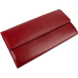 Louis Vuitton Red Epi Leather Flap Wallet