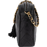 Chanel Quilted Lambskin Chevron Tassel Camera Crossbody Bag