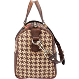 Gucci Houndstooth Web Boston Bag 30 Handbag
